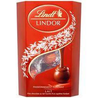 LOT DE 6 - LINDT : Lindor - Bouchées de chocolat au lait 200 g