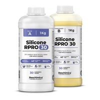 Caoutchouc de silicone liquide 1:1 pour moulage R PRO 30, non toxique, Haute qualité, 100% sûr, Doux et résistant  (2 kg)