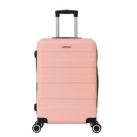 Valise grande taille 4 roues 75cm 4 roues "Tropic"- Rose Saumon ABS - SuperFly