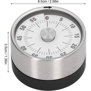 Minuterie De Cuisine Mécanique 60 Minutes | Sans Pile, Avec Aimant, Pour Cuisson, Four, Grill, études, Exercices