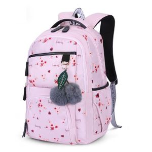 Sac à Dos Écolier Fille 7-15 Ans - FRONET Cartable Adolescent Avec Ordinateur 16 Pouces