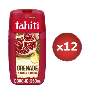 GEL - CRÈME DOUCHE Pack de 12 - Gel douche Tahiti grenade & huile de coco - 250ml