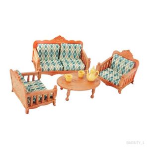 MAISON POUPÉE Table à manger avec chaises Échelle 1:12 - Maison de poupée Miniature Meubles jouet - Blanc - Mixte