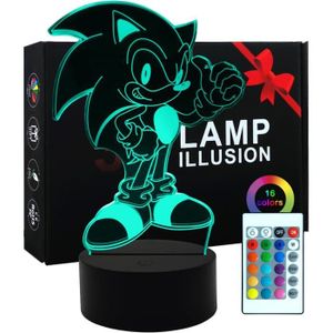 VEILLEUSE Sonic Jouet Lampe 3D Veilleuse Anime-16 Variations