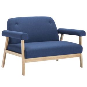 CANAPÉ FIXE Canapé intérieur Exquis - Haute Qualité - Sofa à 2 places Tissu Bleu - 9689®NEW•