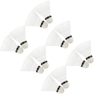 VOLANT DE BADMINTON Lot de 12 volants de badminton en nylon avec plumes blanches [449]