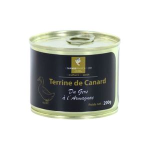 PATE - RILLETTE  Terrine de canard du Gers à l'armagnac