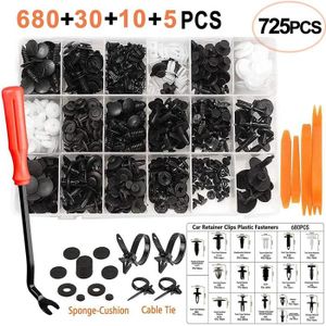 500 pièces 30 tailles assorties Clip de garniture de porte de voiture en plastique Clip de garniture de porte