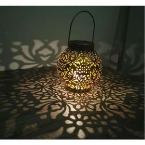 LAMPION Lanterne Solaire Exterieur Decorative - Gadgy - 2pcs - Noir - Métal - Lampe à led - IP65 etanche