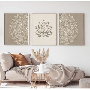 Tableau Déco Murale Toile 120x80 Cm - Impression Fleurs Lotus, Bleu, Marque ARTTOR