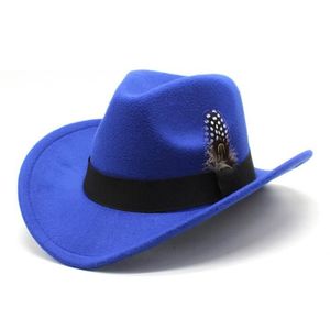 CASQUETTE Casquette,chapeau de Cowboy en laine occidentale p