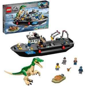 ASSEMBLAGE CONSTRUCTION LEGO® 76942 Jurassic World L’Évasion en bateau du Baryonyx, Dinosaure Bateau Jouet Enfants dès 8 Ans Garçon et Fille