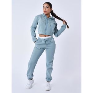 PANTALON DE SPORT Bas de Jogging Femme - PROJECT X PARIS - Bande élastique imprimé - Bleu - Fitness Indoor