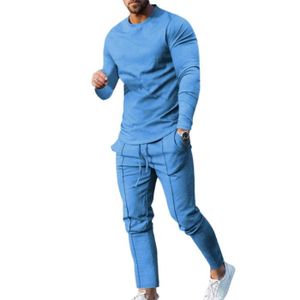 SURVÊTEMENT Survêtement de sport pour homme HONGBI Casual Zippée - Bleu foncé - Manches longues - Running - Respirant