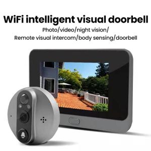 SONNETTE - CARILLON Sonnette vidéo intelligente pour maison PRUMYA -1080P Sonnette électronique Écran de 4.3’’ sans fil WiFi interphone bidirectionnel