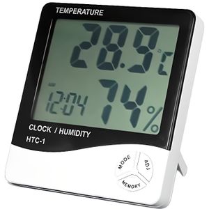 THERMOMÈTRE - BAROMÈTRE Digital LCD Thermometre et hygrometre Horloge Alar
