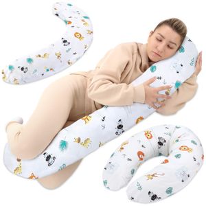 COUSSIN ALLAITEMENT Oreiller d'allaitement xxl oreiller dormeur latéral - Coton Oreiller de grossesse, de positionnement  adultes Safari