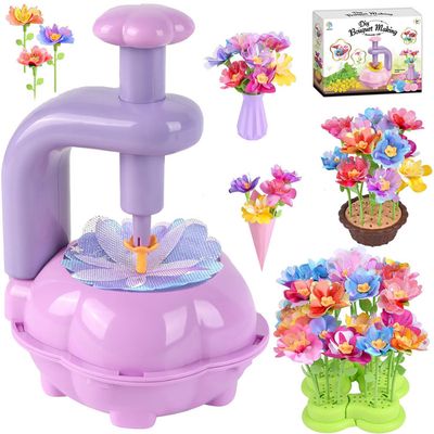 Kit Création Bouquet De Fleurs TOSUTO – Activité Manuelle Enfant 3 Ans + – 90 Pétales Tissu, Tiges Et Autocollants
