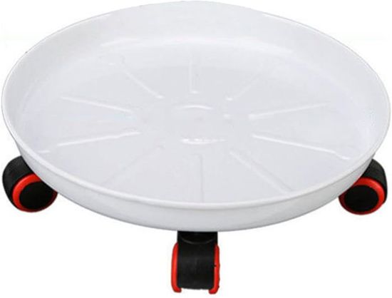 PLATEAU ROND TRANSPARENT Base Plastique Pot De Fleurs Plateau De Stockage D'eau EUR 10,67