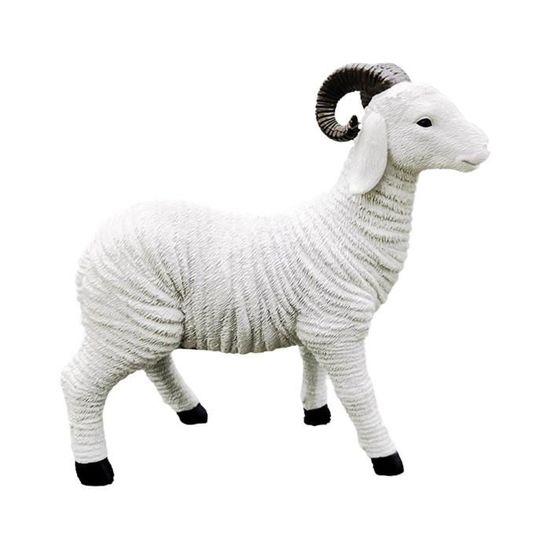 Figurine de chèvre en résine ornement Pot de fleur décor artisanat