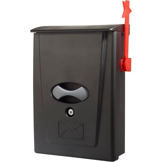 Boîte aux lettres rurale économique en plastique à fixer sur poteau, blanc main image 1