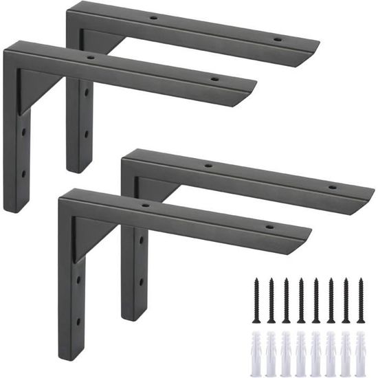Lot De 4 Supports Muraux Pour Disques D'Haltères - Capacité 80 Kg Par Support, Fixation Murale Robuste