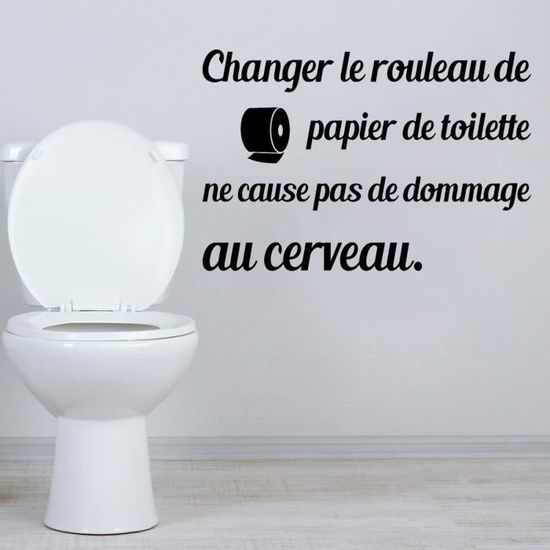 Stickers Toilettes Wc Lettrage Humour Citation Noir 400x240 Mm Cdiscount Maison Stickers Toilettes Wc Lettrage Humour Citation Noir 400x240 Mm Cdiscount Maison