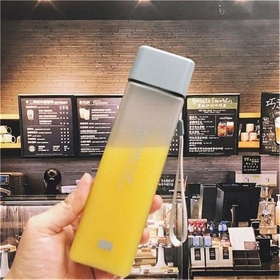 Bouteille Eau Tasse À Eau En Plastique Carrée De 500 Ml Tasse À Eau