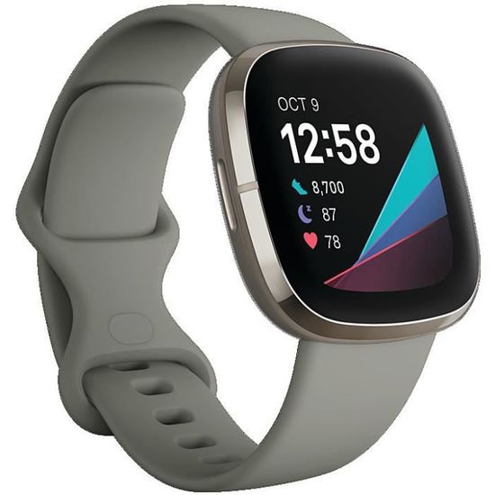 montre Smartwatch unisex Fitbit Sense Vert  FB512SRSG