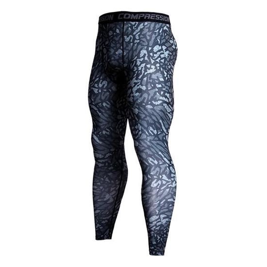 Pantalon De Compression Pour Homme - Legging De Sport Camouflage, Séchage Rapide | Pour Fitness, Course Et Jogging