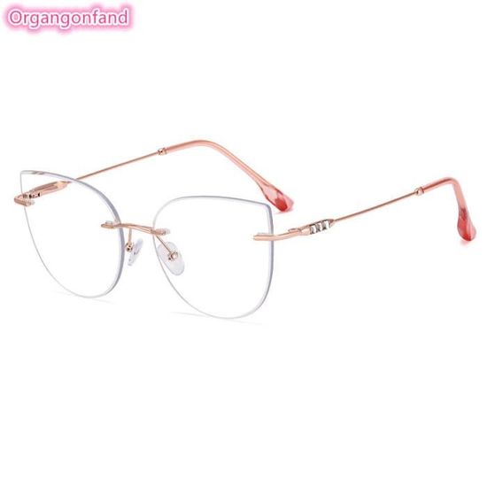 Unettes De Soleil Femme -lunettes Sans Monture Exquises Anti-lumière