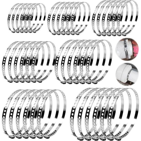 24 Colliers De Serrage En Inox Pour Tuyaux - 10 à 90mm