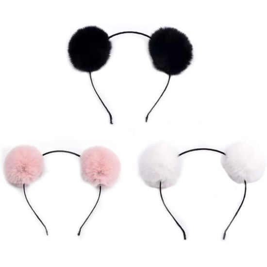 FANYITY Lot de 2 bandeaux oreilles de souris pour enfants, maman, bébé, garçons, filles, femmes (pois et noir FANYITY Lot de 2 bandeaux oreilles de souris pour enfants, maman, bébé, garçons, filles, femmes (pois et noir