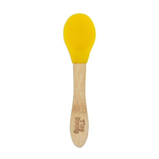 Set 5 Cuillères Bébé En Bambou Et Silicone - Sans BPA, écologiques - Douces Pour Les Gencives - Pour Diversification Alimentaire BLW