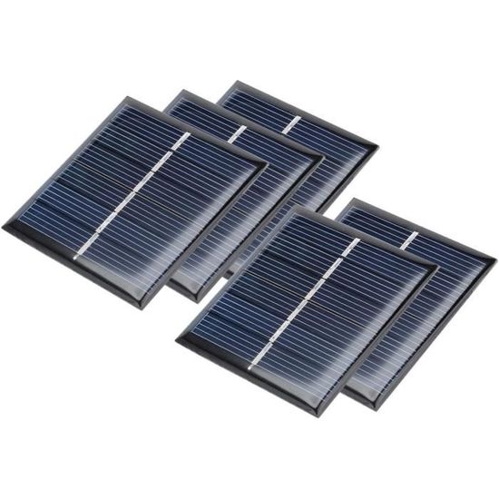 Lot De 4 Panneaux Solaires 0,65W 1,5V - Cellules Polycristallines 60x80mm, Avec Fils, Pour Projets DIY - 4