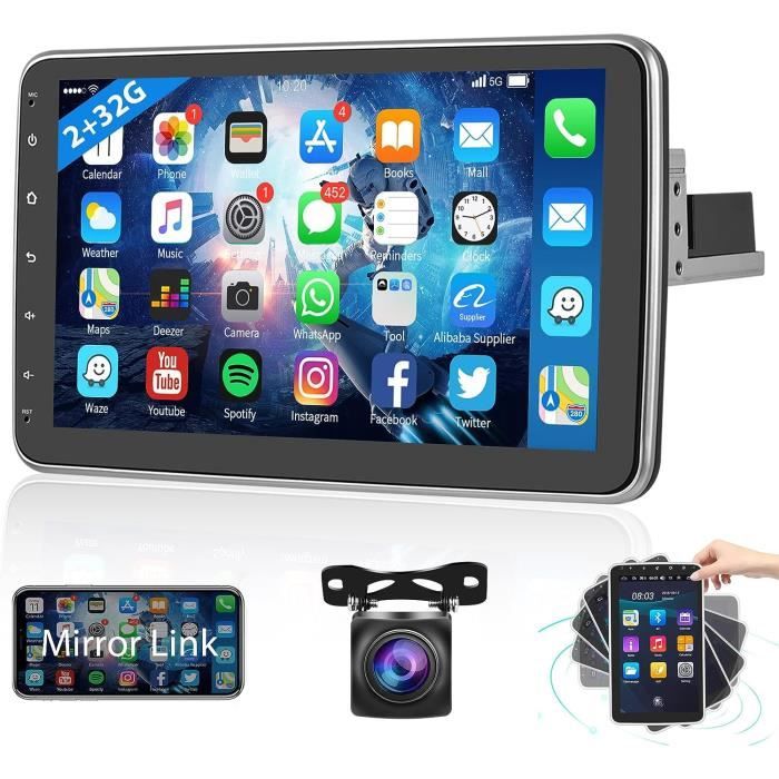 Autoradio 1 Din Podofo 6.9” Android 15 – 2G+32G, Wireless Carplay, GPS, WiFi, FM, Telecamera Posteriore Inclusa - 5