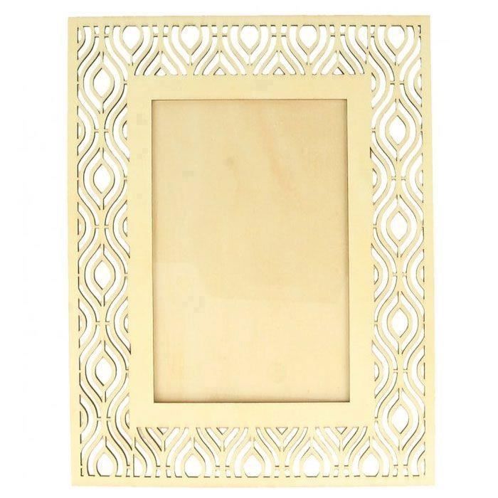 Cadre photo en bois 17 x 22 cm - Contour ethnique