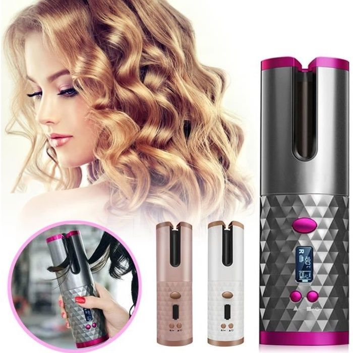 Fer à friser automatique bigoudi multi-fonction charge bigoudis professionnel l fer à coiffer USB sans fil pince à cheveux