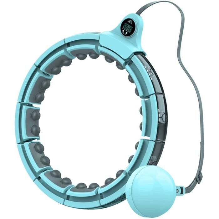 Cerceau rond,Rotation Amovible Massage Fitness Lumbar Weighted Hula Hoop avec comptage Automatique,Taille Mince, Exercice de Fitness