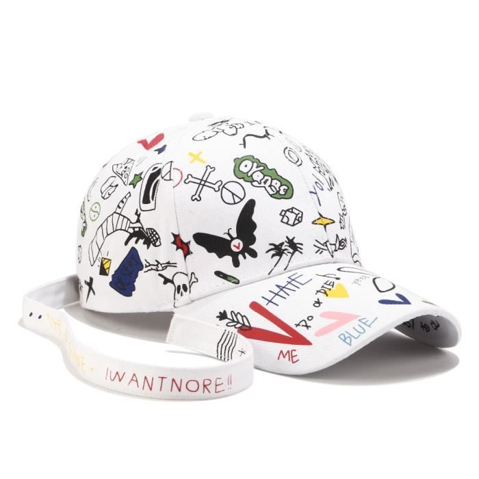 Femme Homme Lettre Imprimee Gorras Hip Hop Graffiti Casquette De Baseball 1