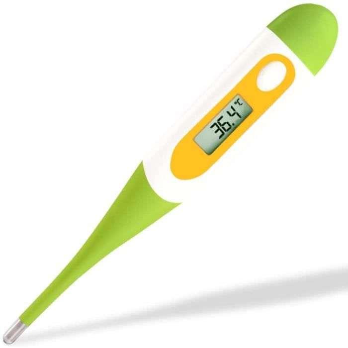 Thermomètre Oral Numérique Easy@Home Température Corporelle Rectale Ou Aisselles Pour Bébé, Enfant Et Adulte(vert)