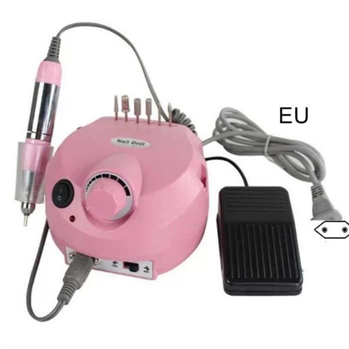 Ponceuse Pour Ongles, Manucure Machine Ongles Electrique Kit 25000 tr-min-rose wow10458