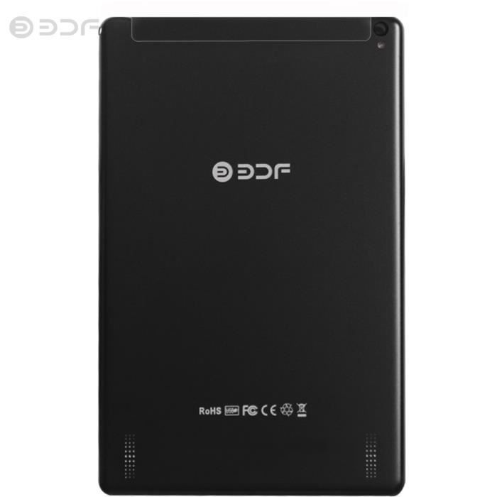 BDF Tablette PC Tactile 10.1 pouces Appel Tablet PC MTK 6580 3G - 4G Android 7.0 5000mAh avec housse de protection - Noir