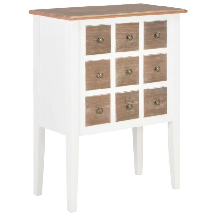 ♫3650 Bahut Buffet De Cuisine Classique - Buffet Armoire de cuisine Blanc 54 x 30 x 80 cm Bois massif MMCZ®