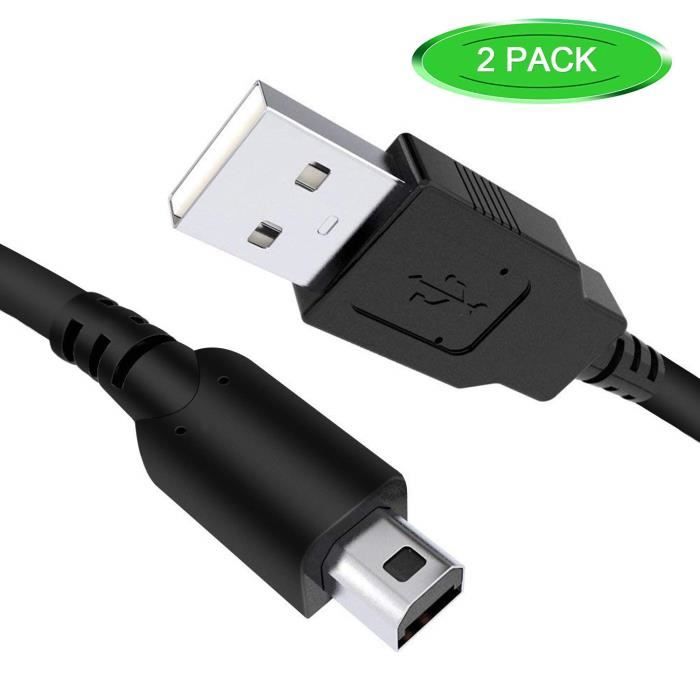 2PCS Nintendo 3DS USB Charging Cable Can Play Games While Charging, for Nintendo 3DS, 3DS XL, 2DS, DSi, DSi XL