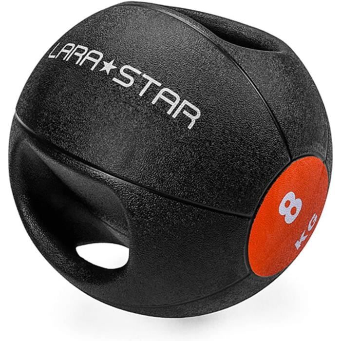 médecine balls home gym medicine ball 8kg - 17.6lb, boule boule de boule de boule de caoutchouc solide antidérapante à double 777