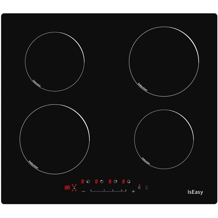 FOUR Plaque agrave Induction 4 Foyers Encastrable Plaques de Cuisson agrave Induction 6800W Plaque de Cuisson Eacutelectrique Po185