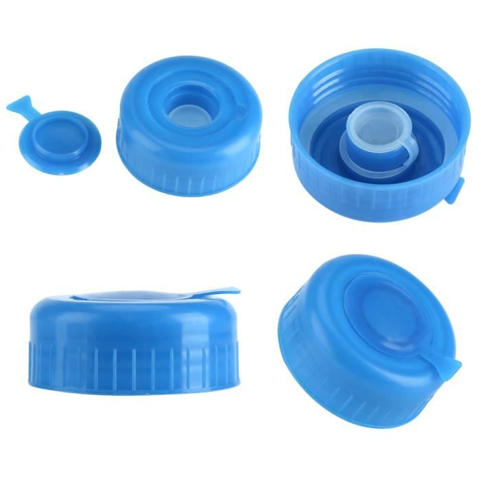 Couvercle de bouteille d'eau d'un gallon inoffensif Vis de remplacement du bouchon, 5 capsules de bouteille d'eau de gallon bleu