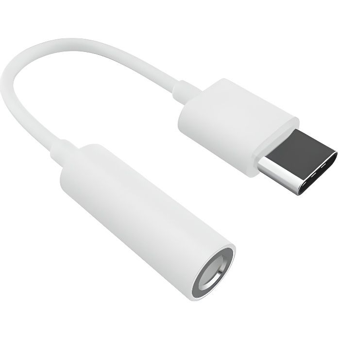 Accessoires Téléphone,Mini câble adaptateur pour écouteurs,Usb Type C 3.5 mâle vers USB C mm,prise Audio AUX,pour - Type WHITE
