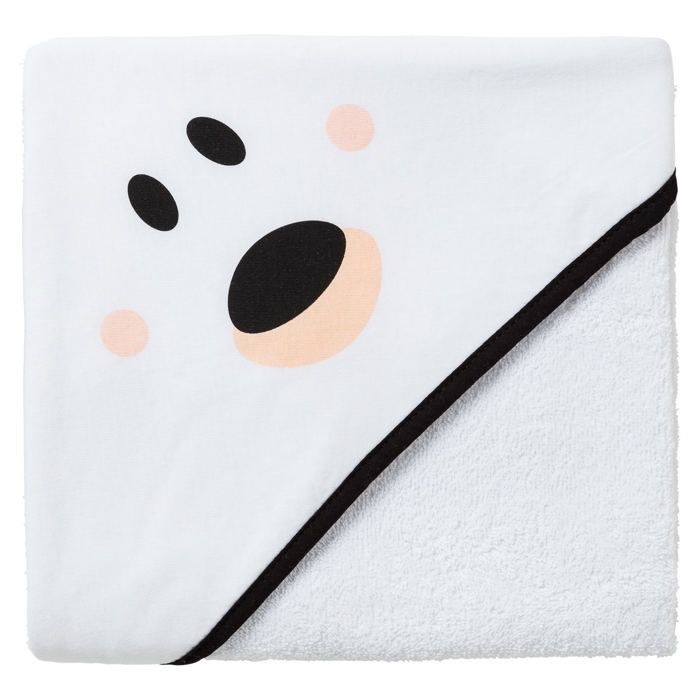 Cape de bain avec oreilles 70x70 cm - Ours